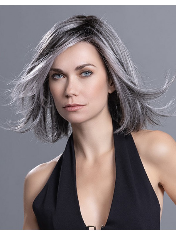 Grey Straight Bobs Lace Front Wigs