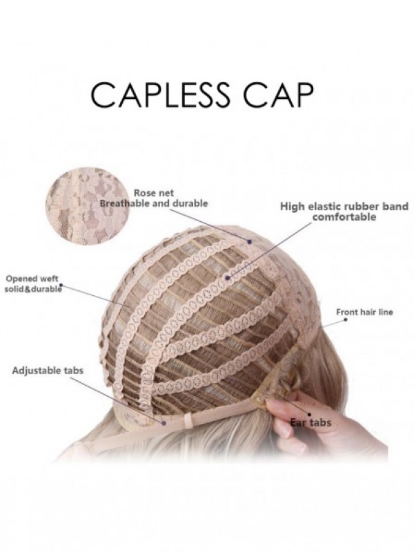 Long Wavy Capless Synthetic Wigs With Side Bangs 18 Inches