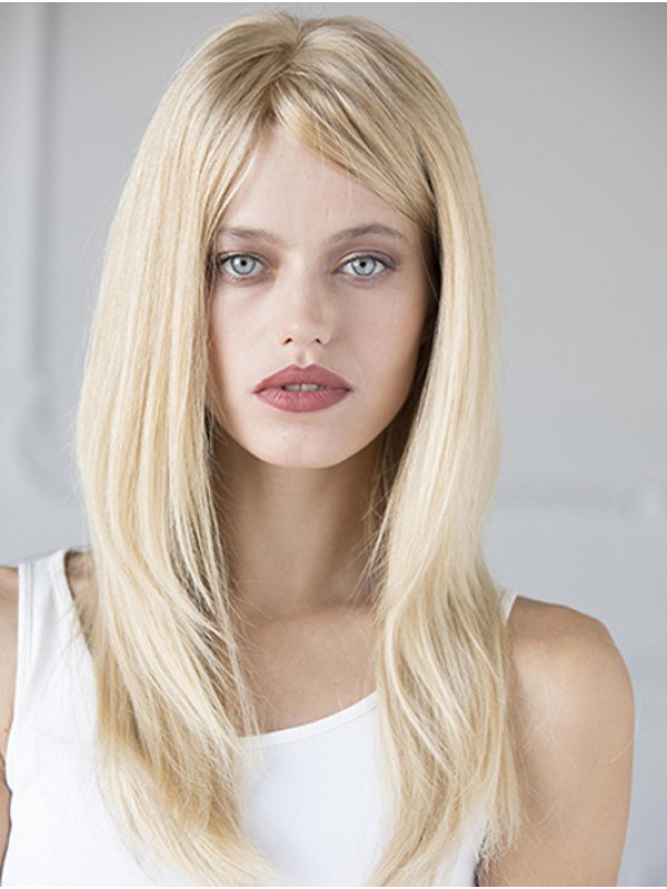 100% Hand-tied Straight Long Human Hair Wigs