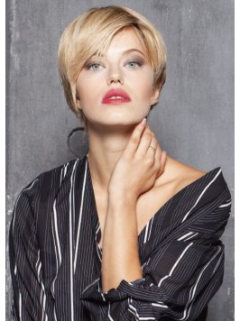 Ladies 6" Short Wigs Lace Front Remy Human Ha...
