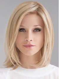 10" Straight Wigs 100% Hand-tied Blonde Remy Human Hair