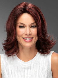 12" Bob Capless Red Human Hair Wigs