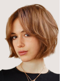 Bob Wig Chin Length Remy Human Hair 10" Straight Wigs