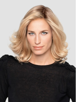 14" Human Hair Capless Without Bangs Blonde W...