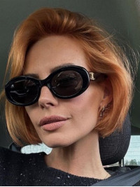 Short Copper Synthetic 10" Bobs Straight Monofiament Wigs