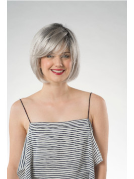 Short Bobs Grey 10" Synthetic Capless Wigs