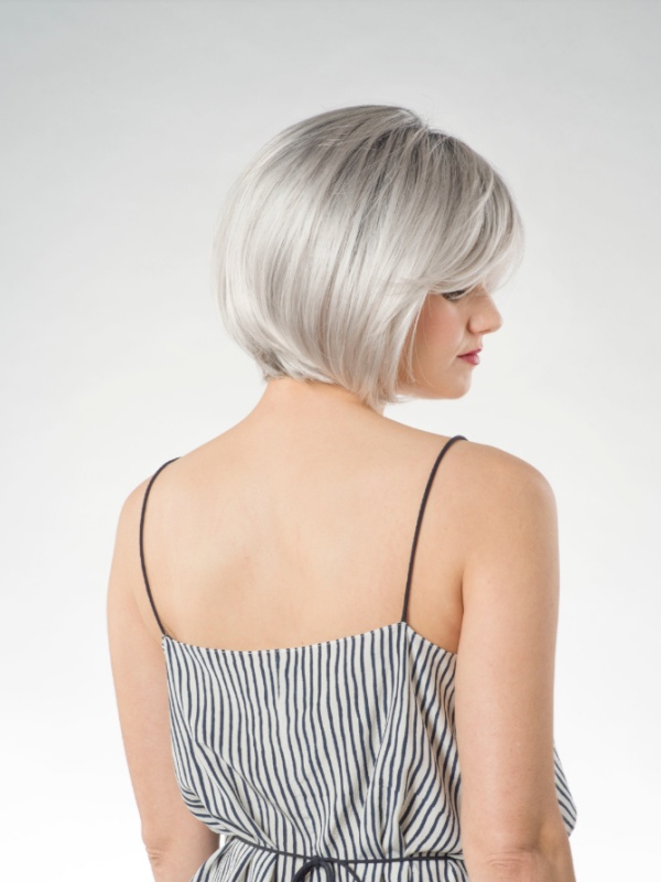 Short Bobs Grey 10" Synthetic Capless Wigs