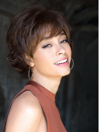 Natural 8" Layered Capless Synthetic Wigs