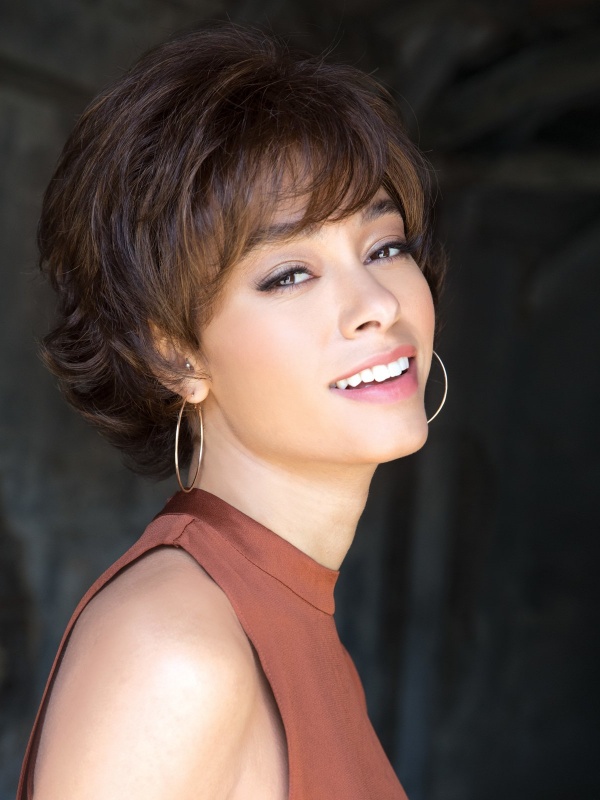 Natural 8" Layered Capless Synthetic Wigs