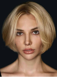 Blonde Wig 10" Straight Lace Front  Synthetic Wigs