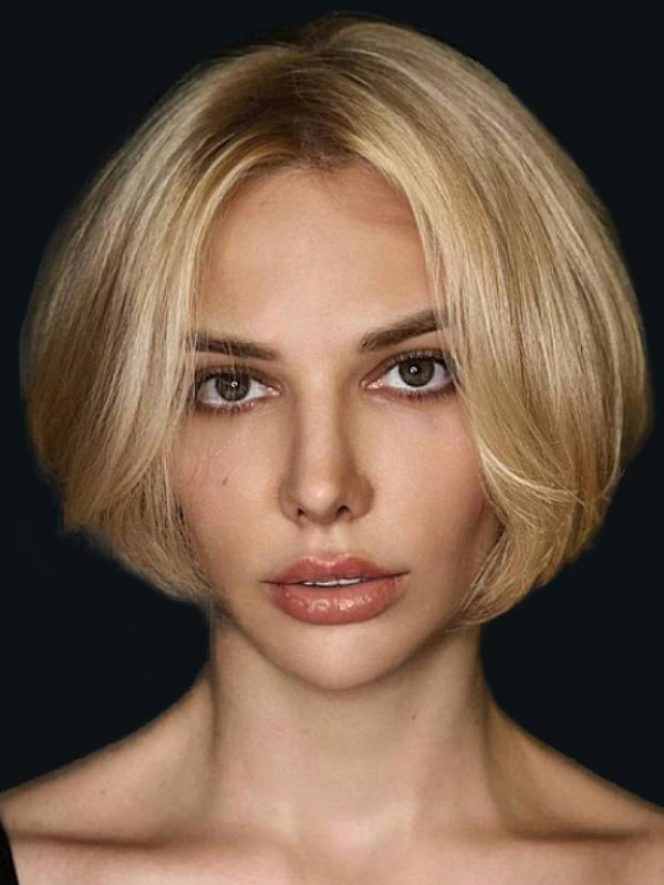Blonde Wig 10" Straight Lace Front  Synthetic Wigs