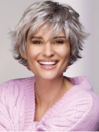Grey Wigs Straight Capless 8" Synthetic Wigs