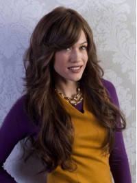 Impressive Remy Human Hair Brown Wavy Long Wigs