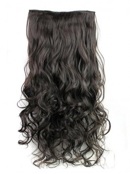 Long Wave One Piece Synthetic Clip In Hair Extensi...