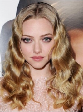 Amanda Seyfried Central Parting Blonde Wavy Long L...