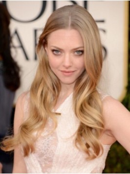 Amanda Seyfried Central Parting Blonde Long Wavy L...