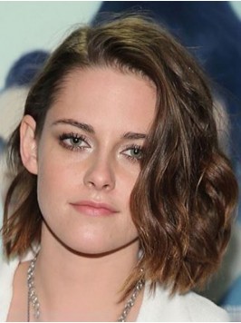 Kristen Steward Short Wavy Lace Front Human Hair W...