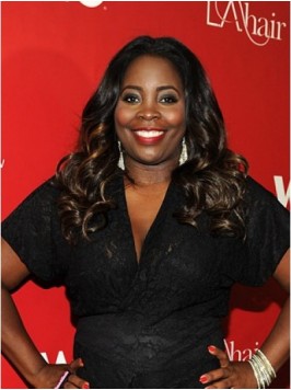 Kim Kimble Central Parting Long Wavy Lace Front Hu...