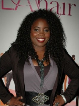 Kim Kimble Afro-Hair Long Curly Lace Front Human H...