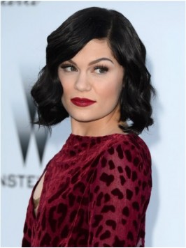 Jessie J Bob Style Short Wavy Monofilament Human H...