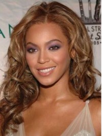 Beyonce Central Parting Long Wavy Lace Front Human Hair Wigs