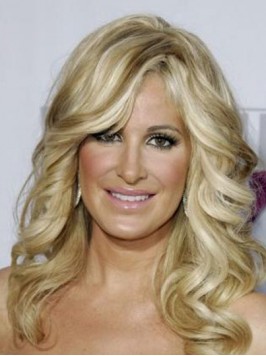 Kim Zolciak Long Wavy Lace Front Human Hair Wigs W...