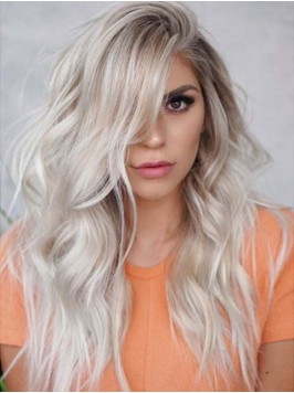 Long Straight Two Tones Lace Front Wig