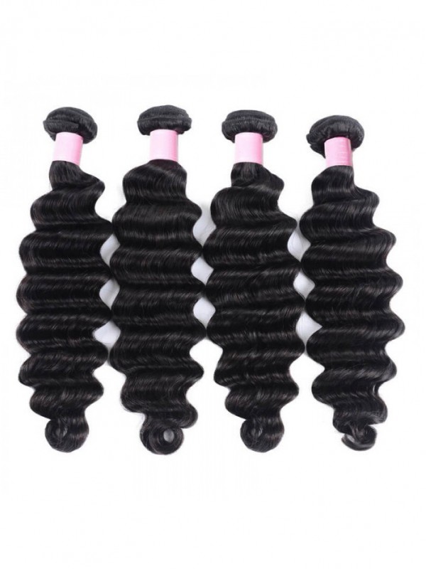 4pcs Deep Wave Wave Virgin Human Hair Weft