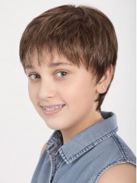 Brown Short Pixie Hair Wig For Kids