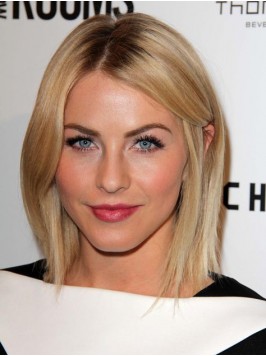 Bob Style Blonde Central Parting Short Straight Ca...