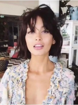 Short Wavy Capless Human Hair Wigs With Bangs 10 I...